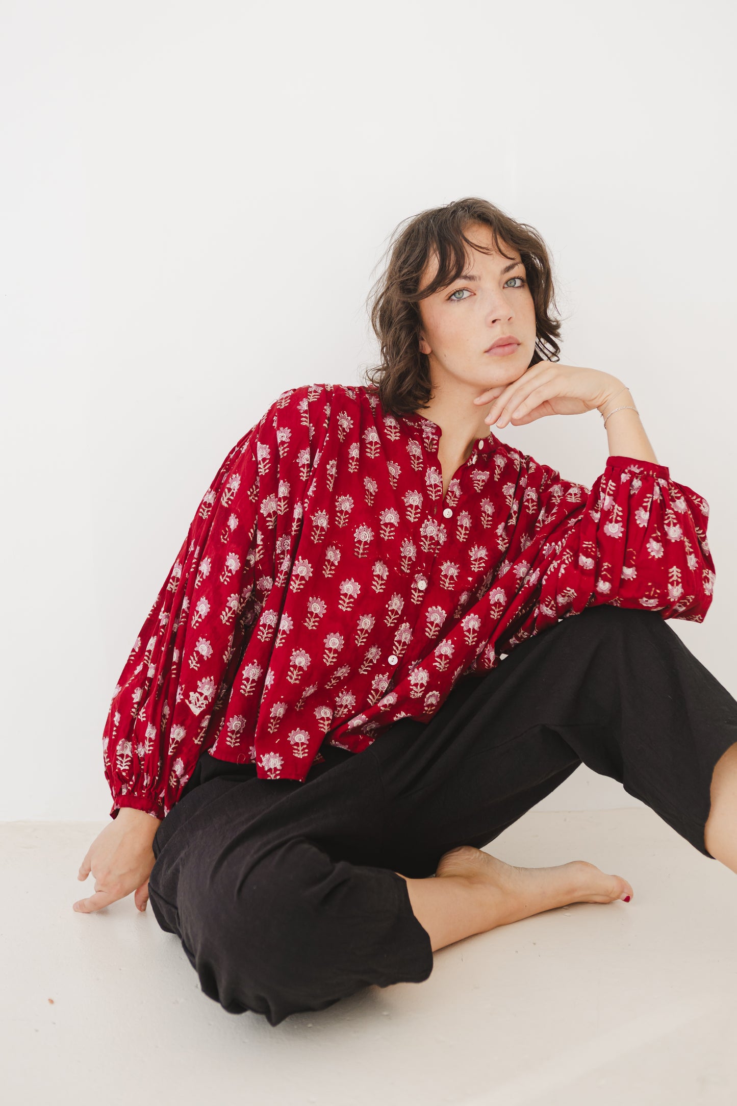 Audrey Blouse Red