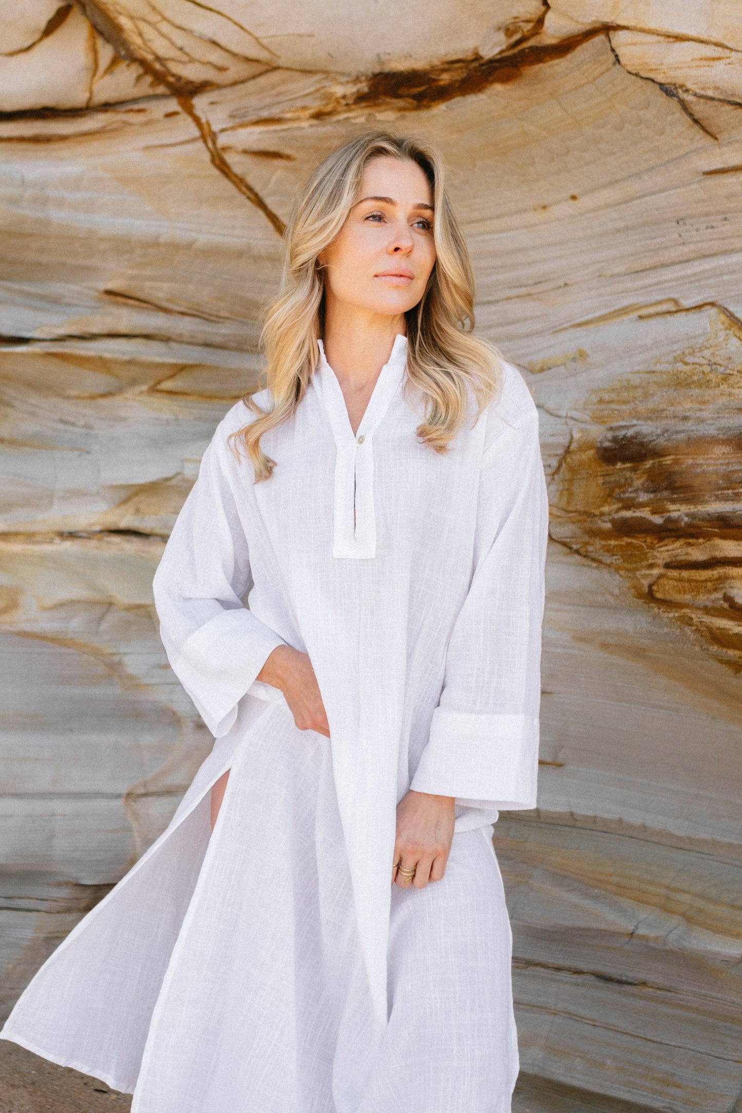 Temple Dress - White