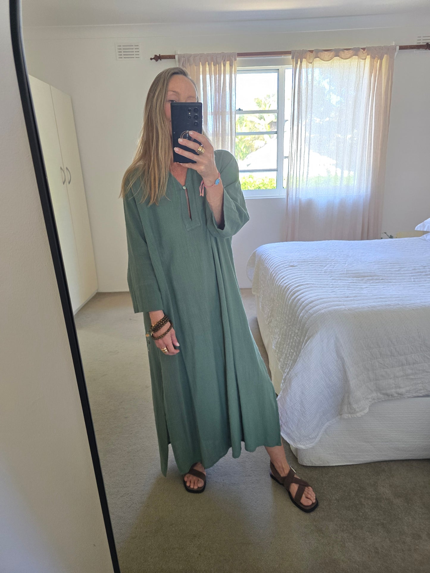 Temple Dress - Forest Green