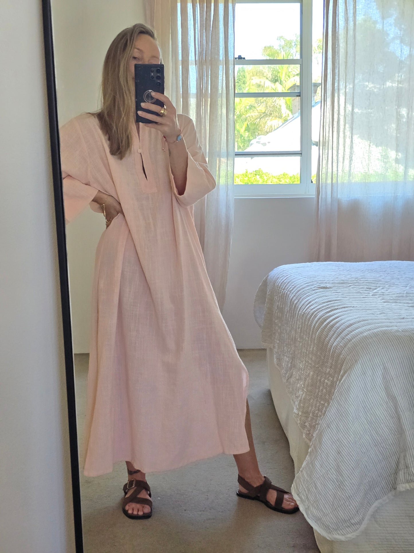 Temple Dress - Soft Peach