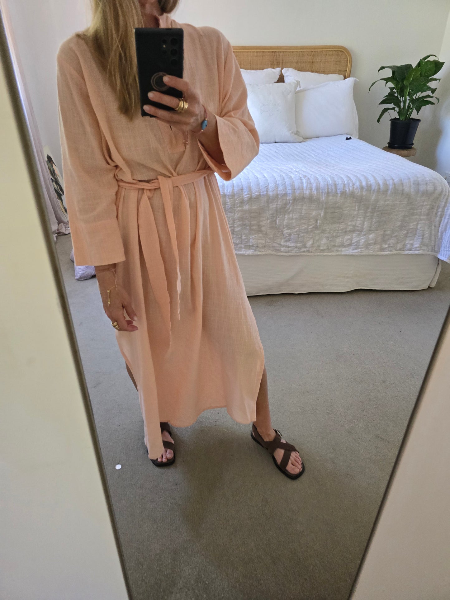 Temple Dress - Soft Peach