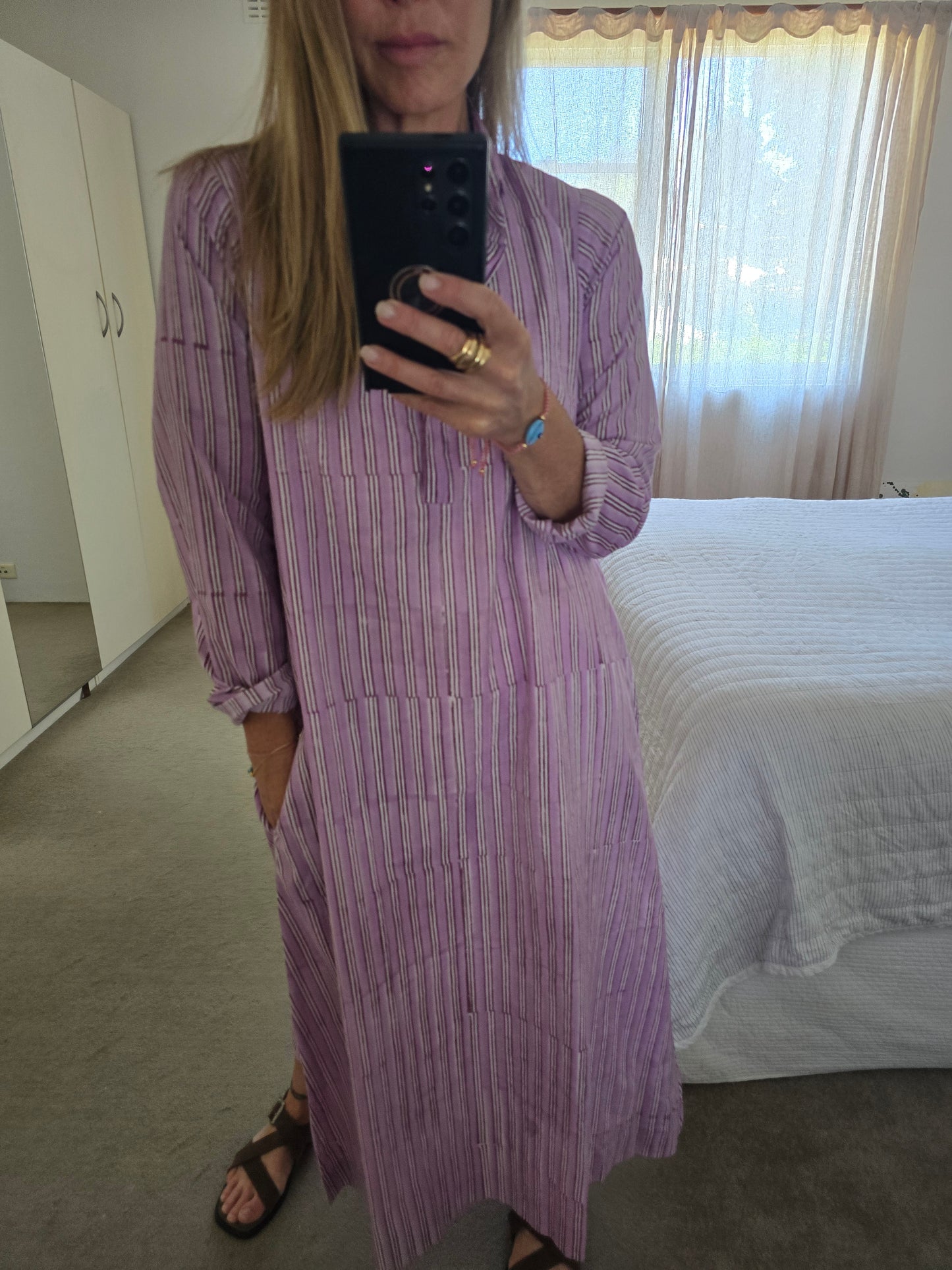 Avni Kaftan- Lilac stripe