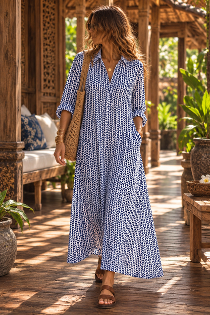 Avni Kaftan- Blue Leaf