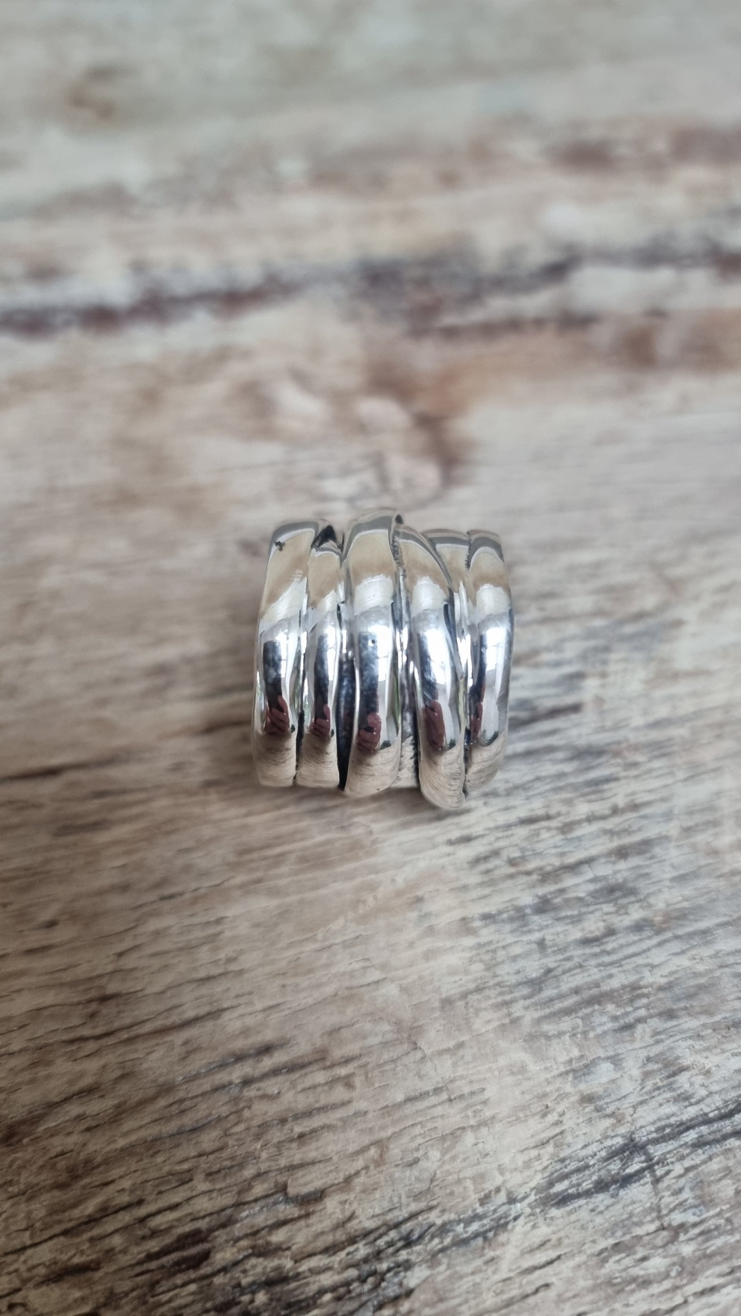 Finger Cuff Ring -Sterling Silver