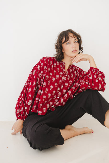 Audrey Blouse Red