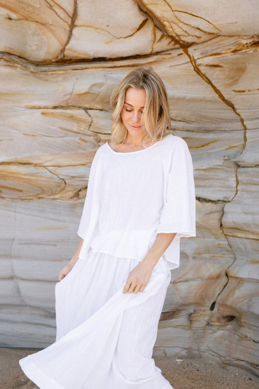 Tayah Poncho - White