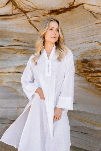 Temple Dress - White