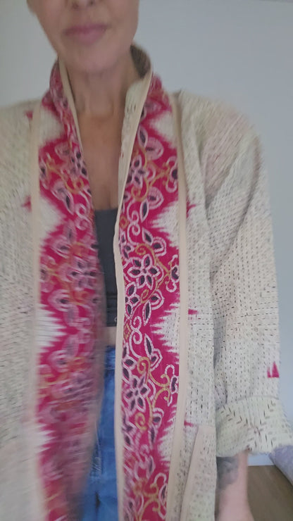 Long Kantha Jacket-mid weight