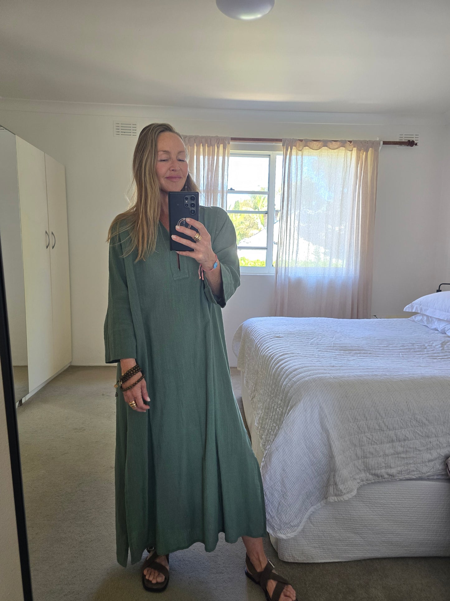 Temple Dress - Forest Green