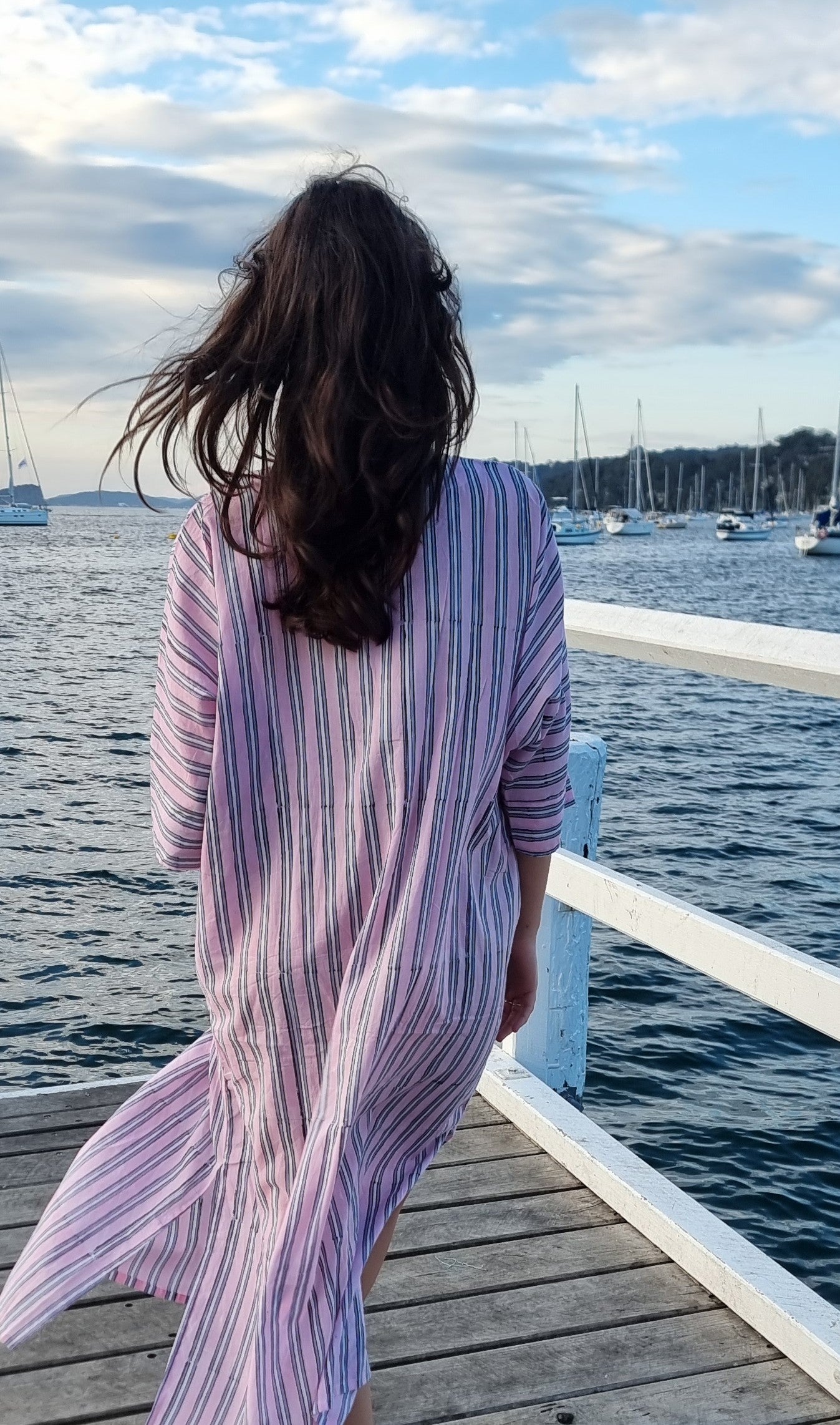 Stripe Kaftan - Musk