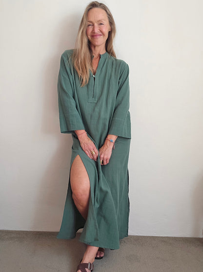 Temple Dress - Forest Green
