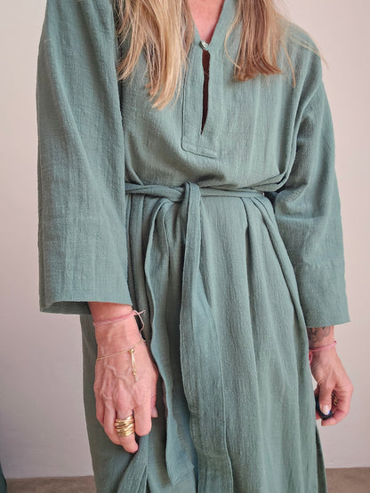 Temple Dress - Forest Green