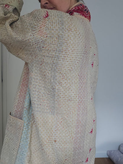Long Kantha Jacket-mid weight