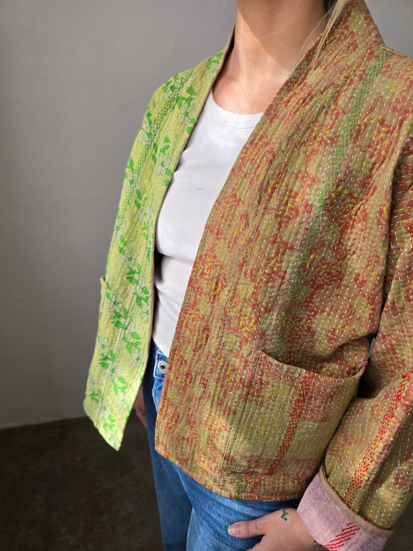 Short Kantha Jacket