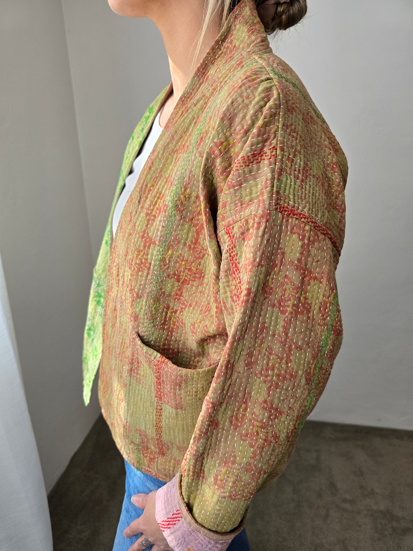 Short Kantha Jacket