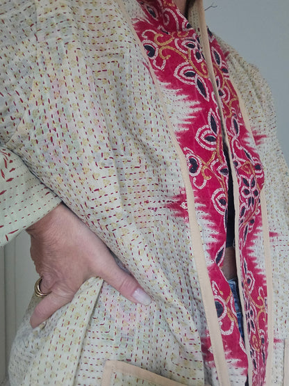 Long Kantha Jacket-mid weight