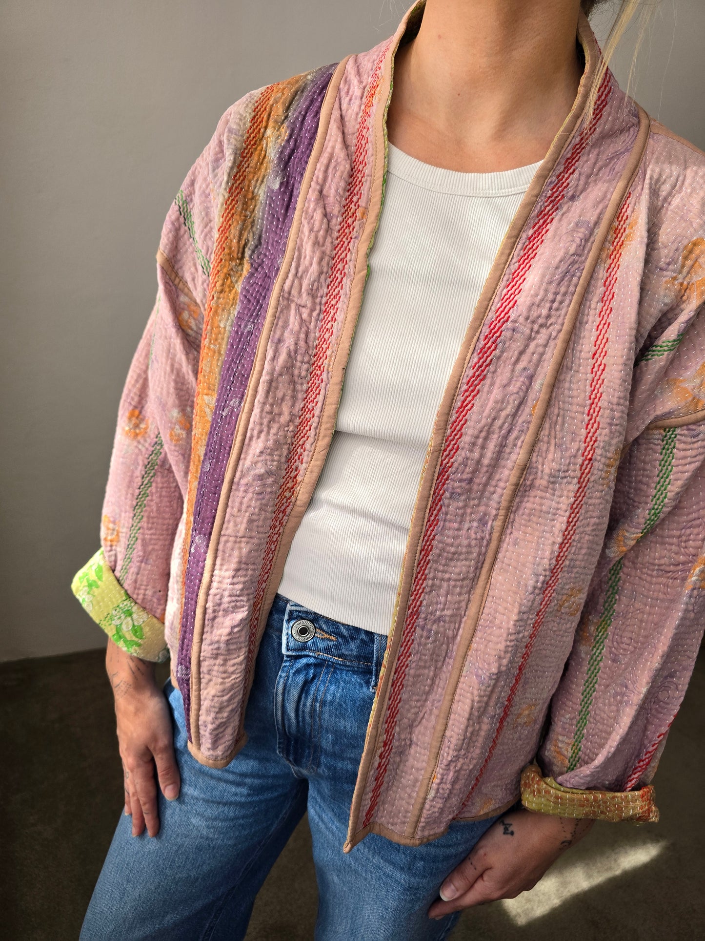 Short Kantha Jacket