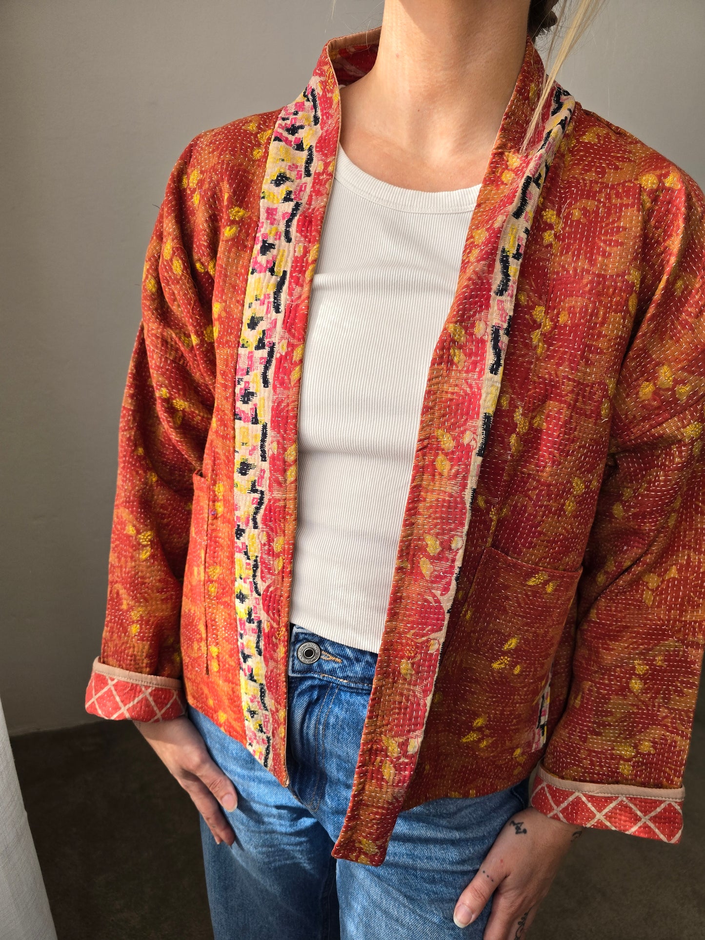 Short Kantha Jacket