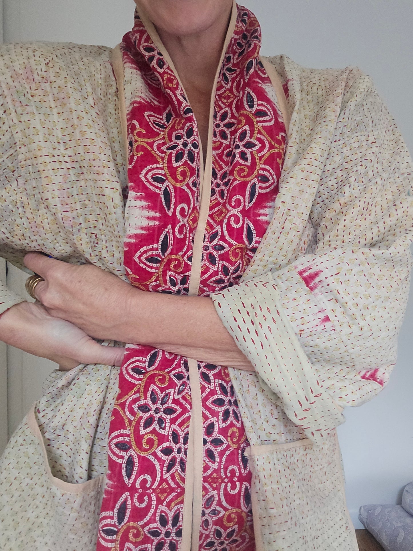 Long Kantha Jacket-mid weight