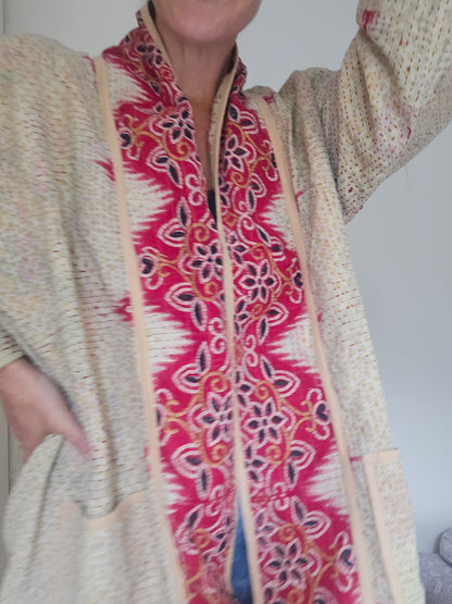 Long Kantha Jacket-mid weight