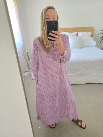 Avni Kaftan- Lilac stripe