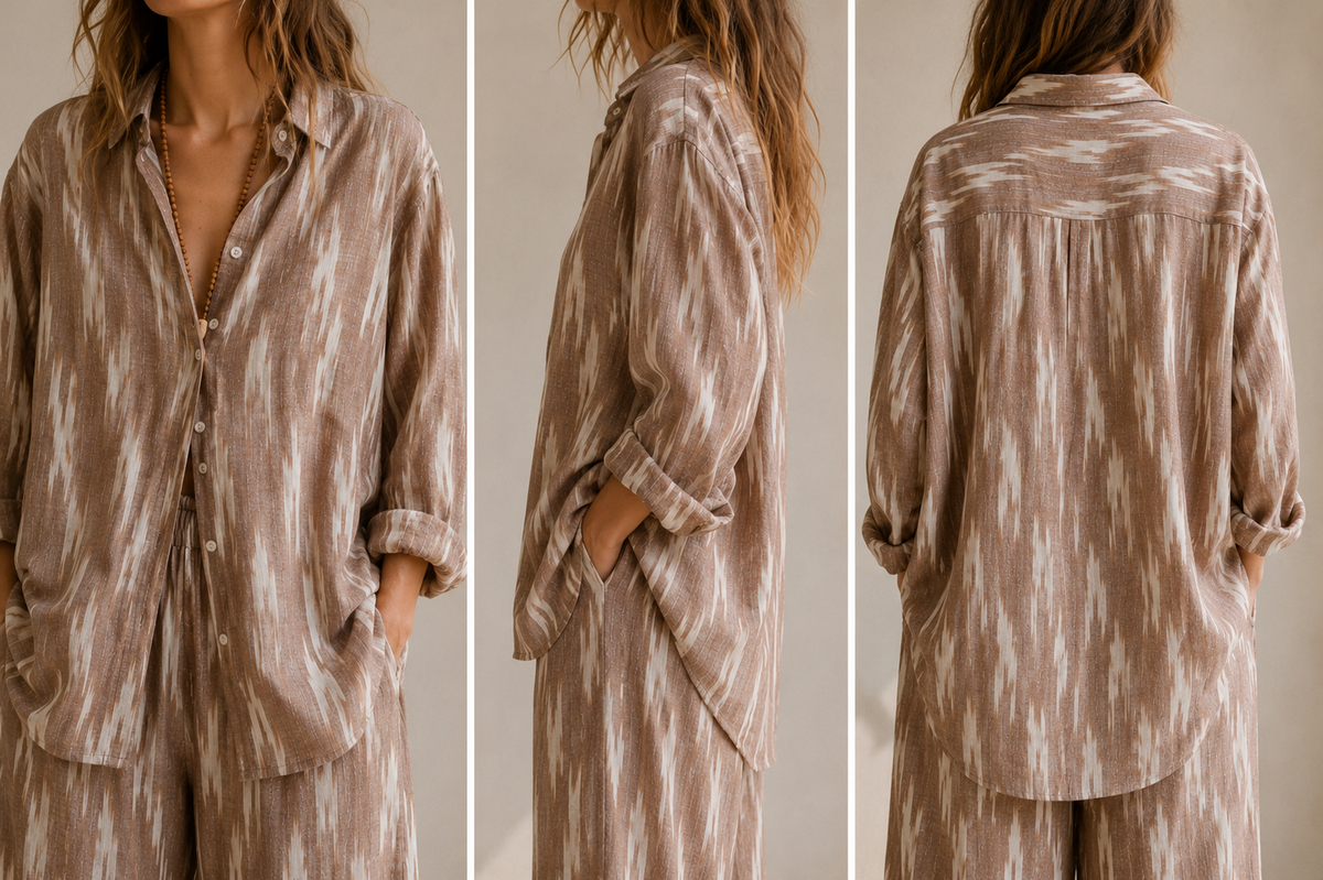 Ikat Shirt- Dusk