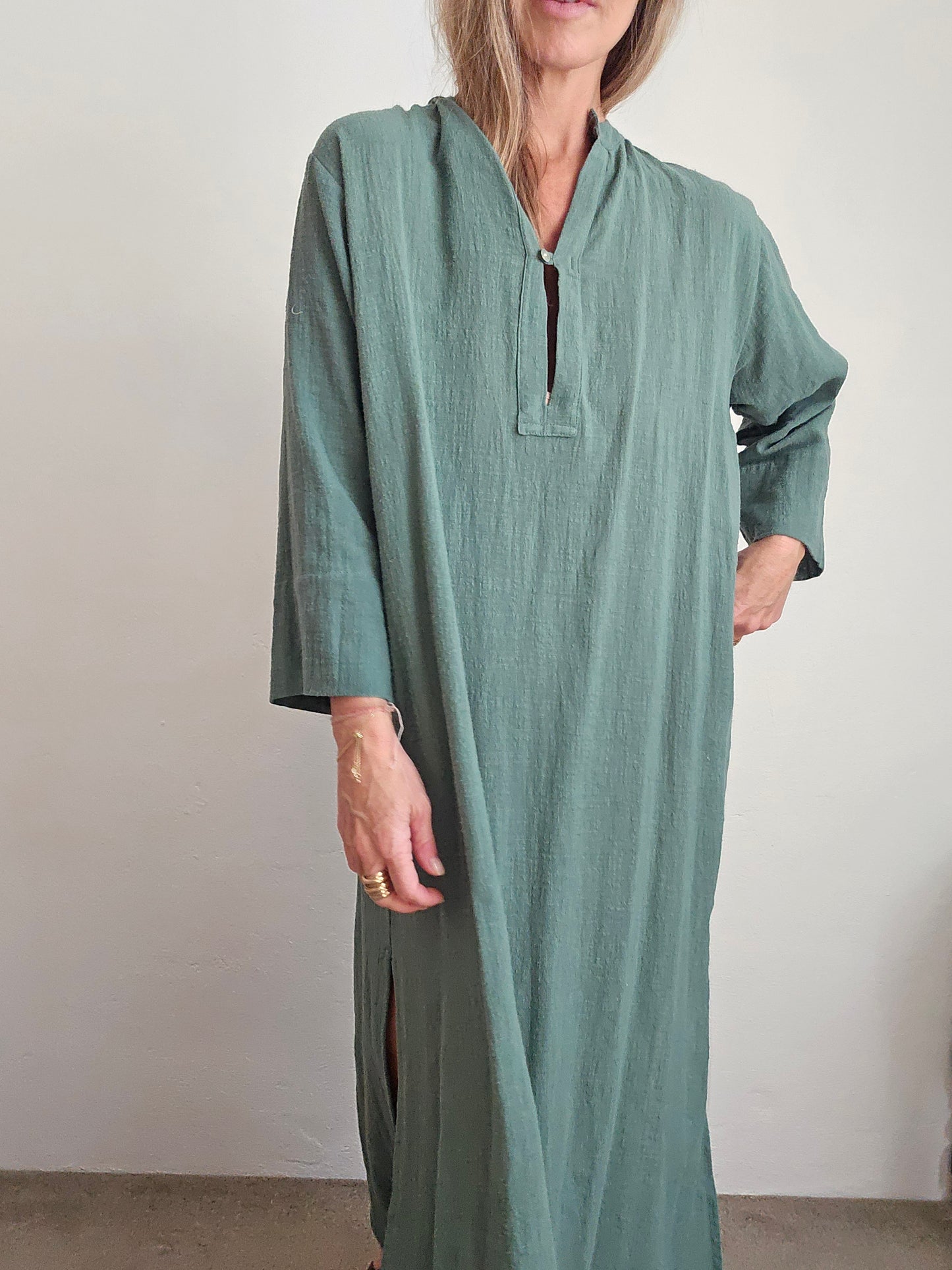 Temple Dress - Forest Green