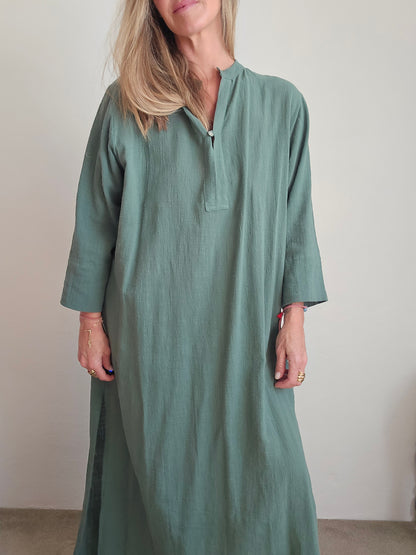 Temple Dress - Forest Green