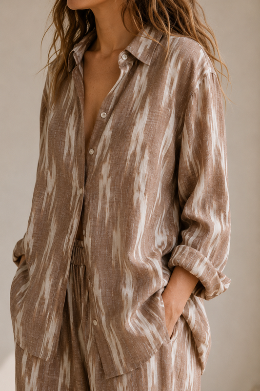 Ikat Shirt- Dusk