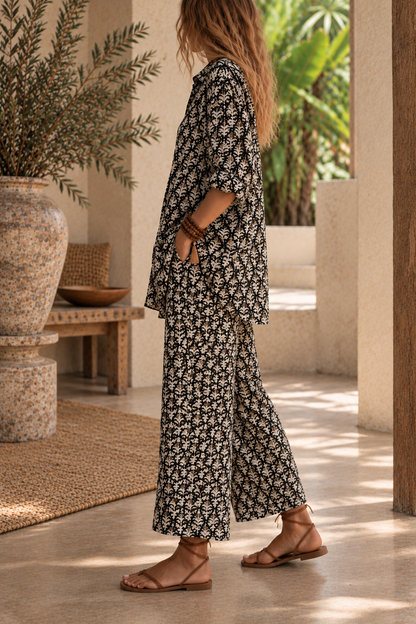 Resort Shirt - Black/White