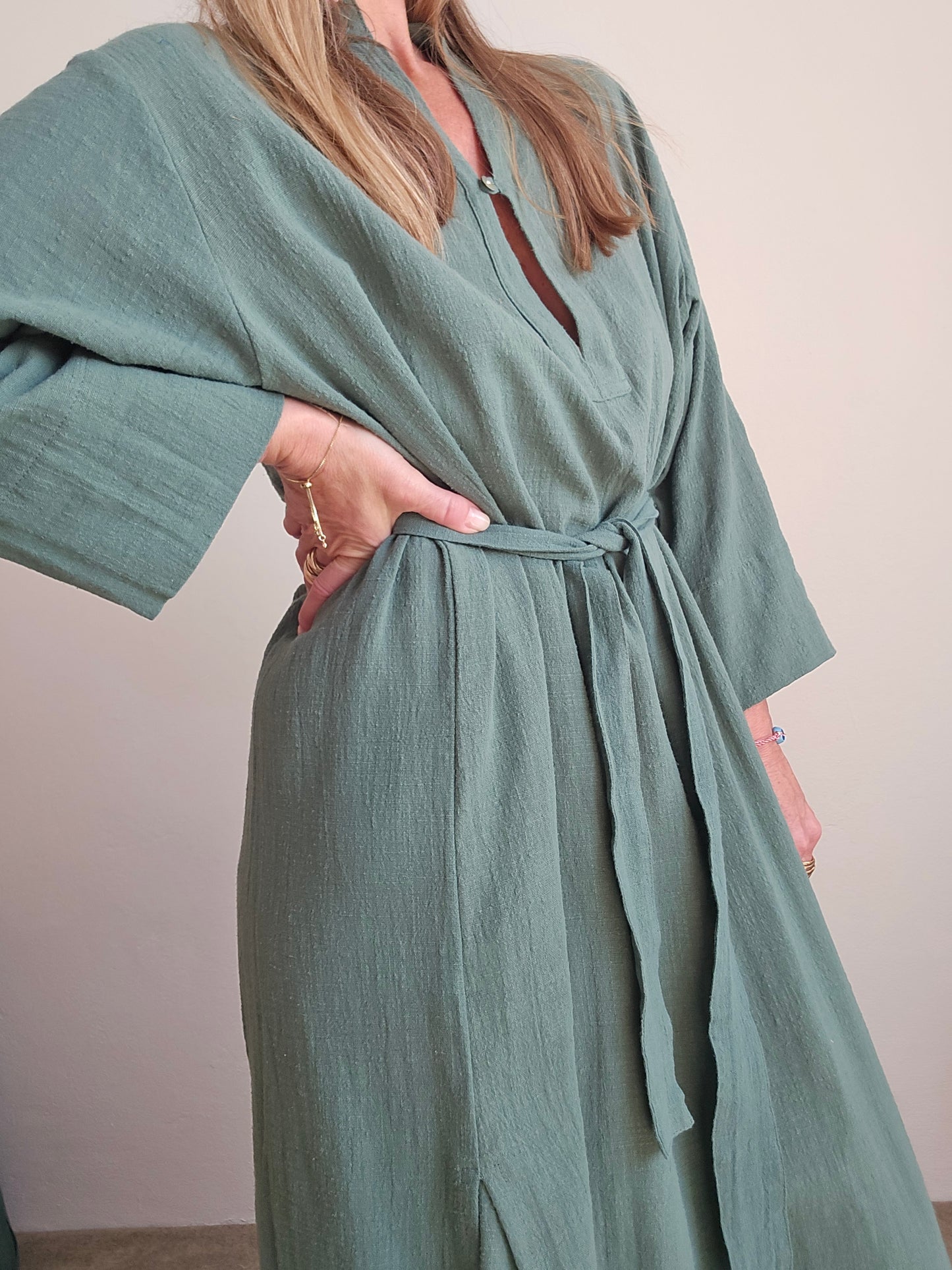 Temple Dress - Forest Green