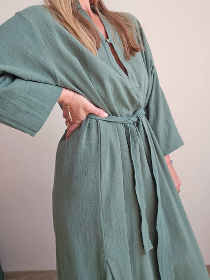 Temple Dress - Forest Green